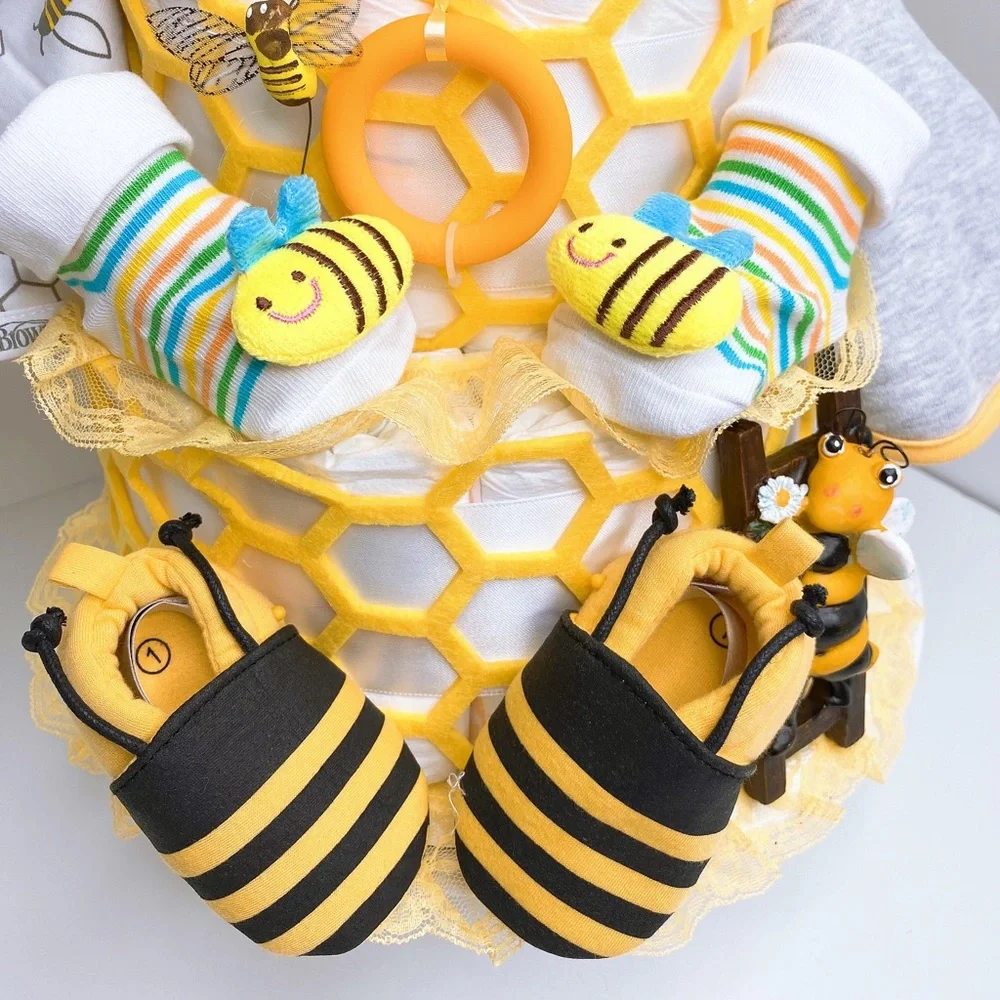Honey Teddy Bear Diaper Cake